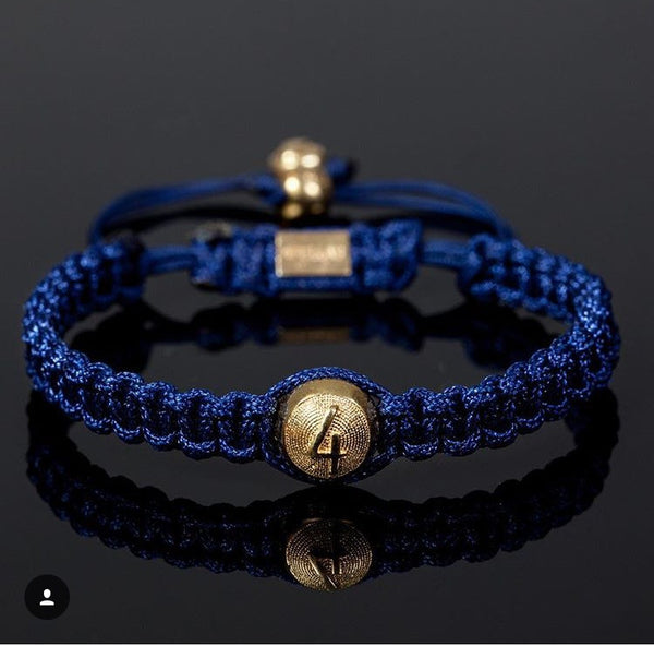4Fellas Classic Blue-Gold Plated Bracelet